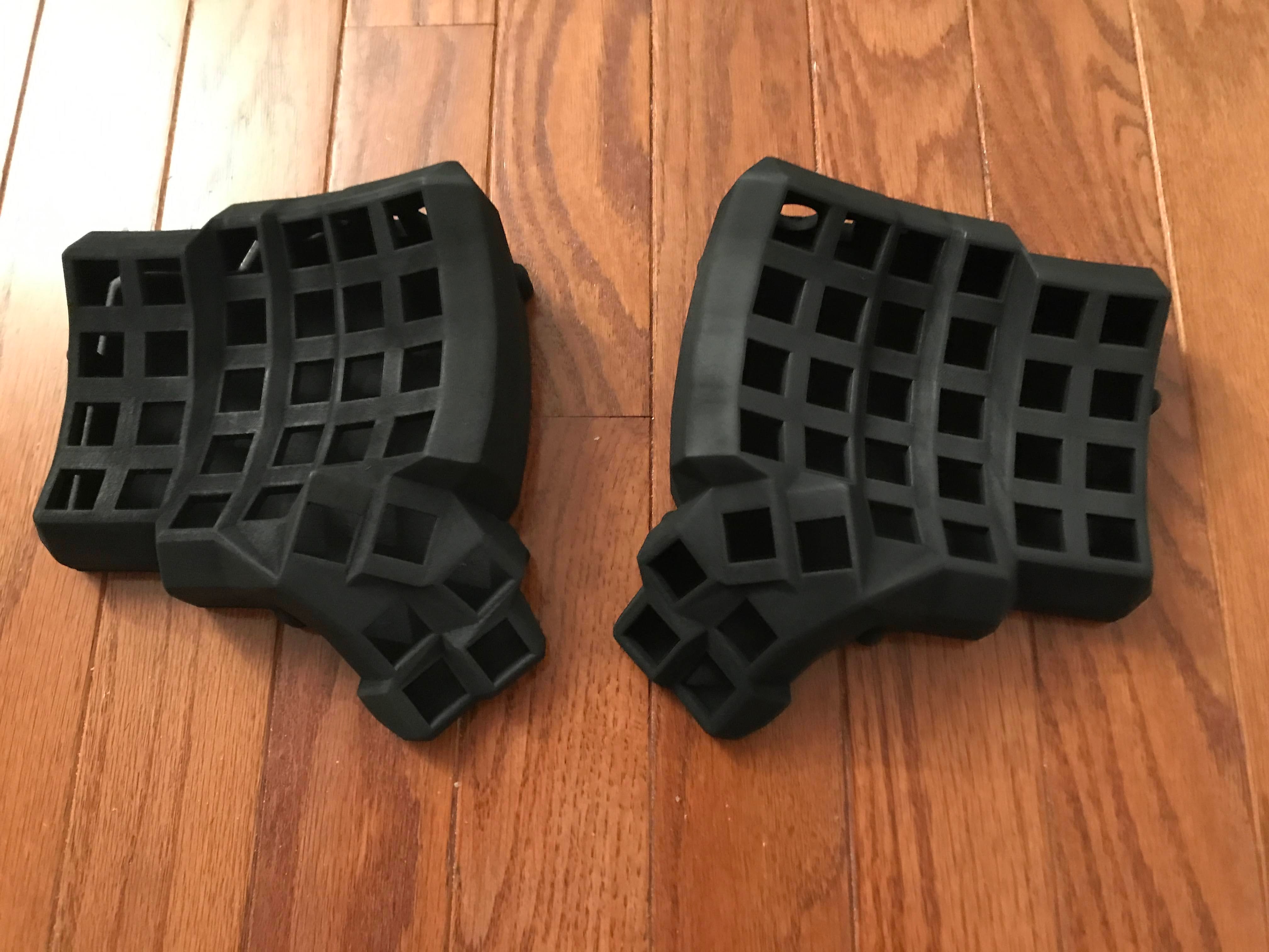Finished matte black chassis halves