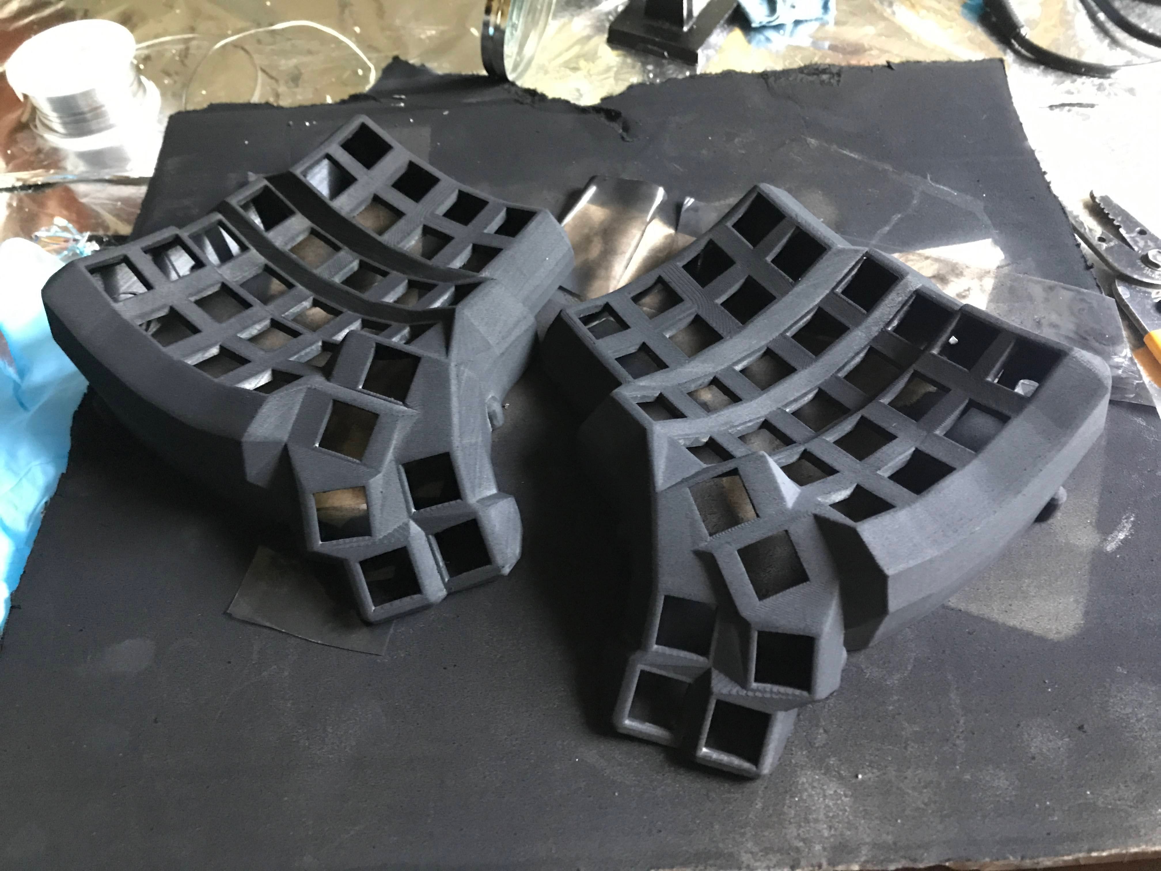 Primed and sanded chassis halves