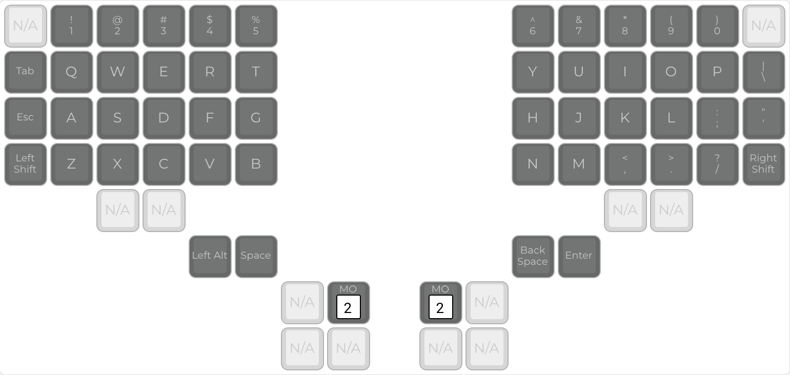 Final base layer with layer-switch keys